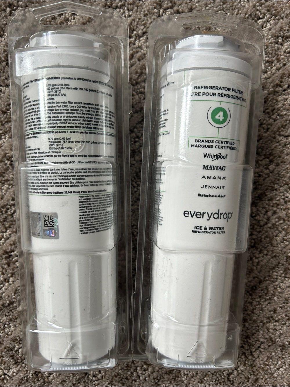 everydrop Refrigerator Water Filter 4 - White (2 Pack)